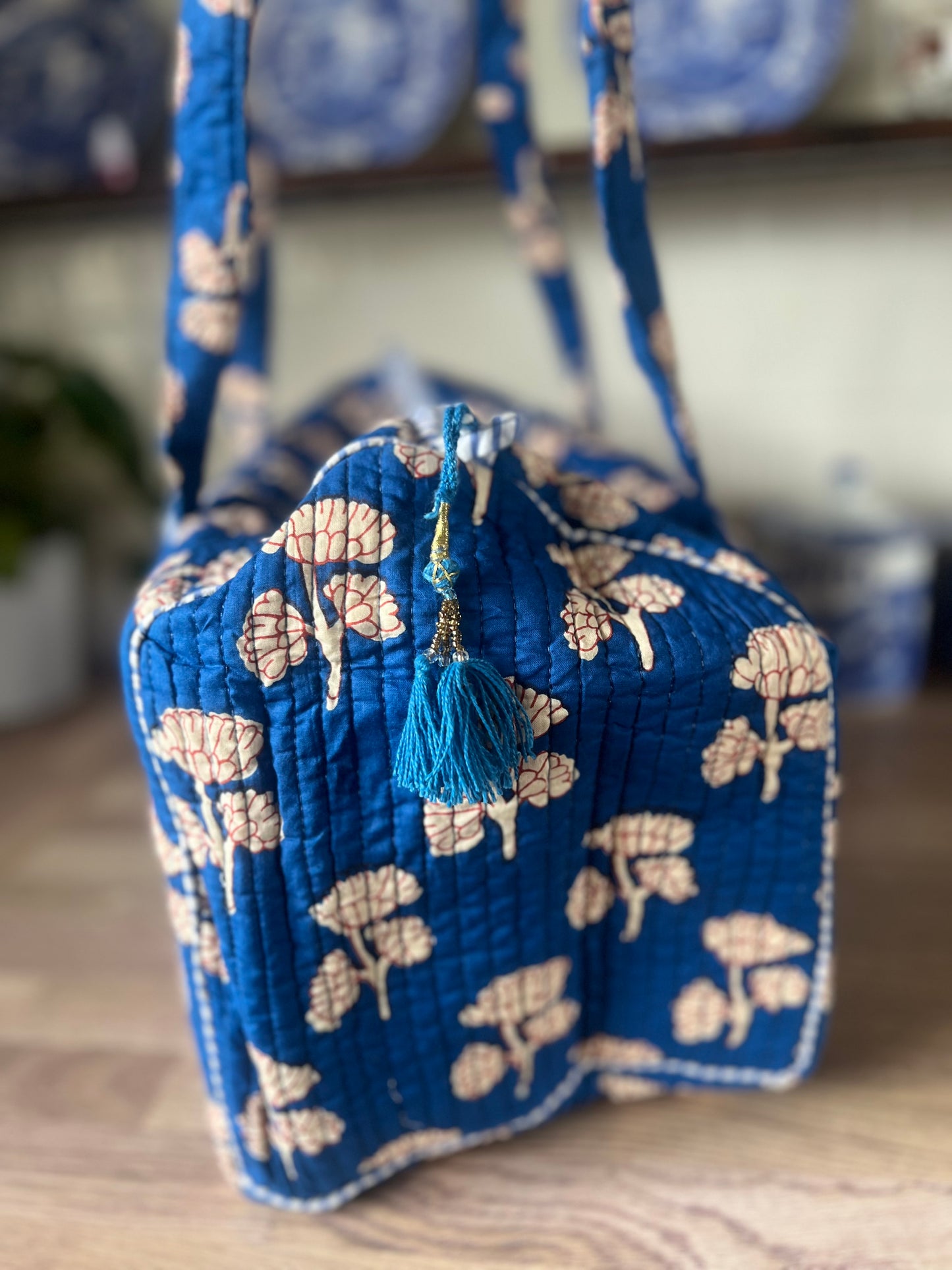 Navy Carnation Weekend Bag