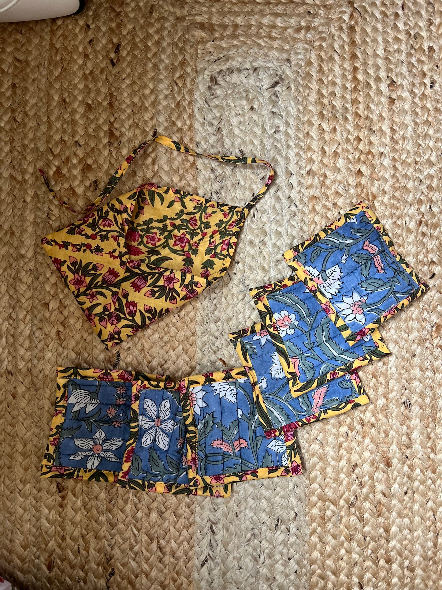 Set of 6 Blockprint Coasters
