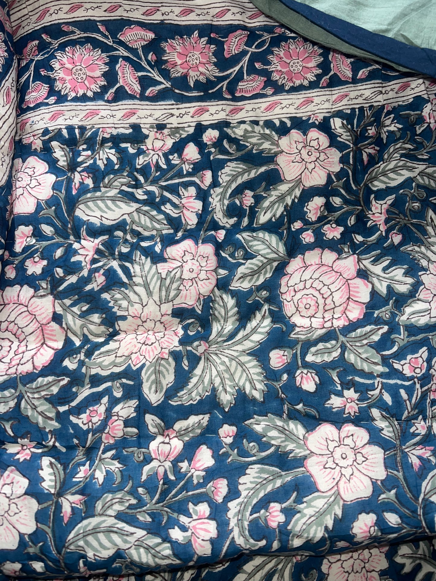 “Agra” Blockprint Reversible Quilt