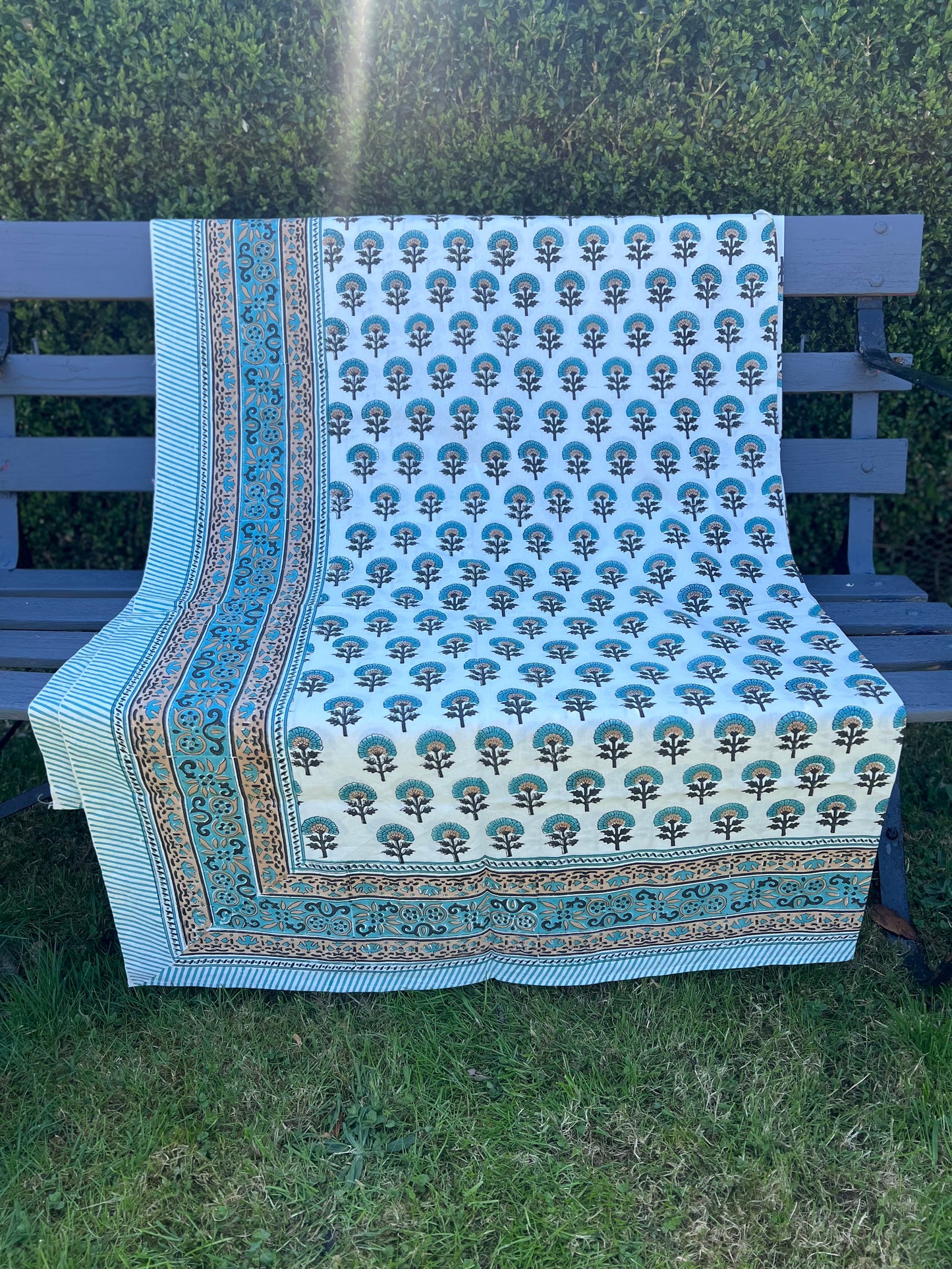 “Carnation” Blockprint Table Cloth