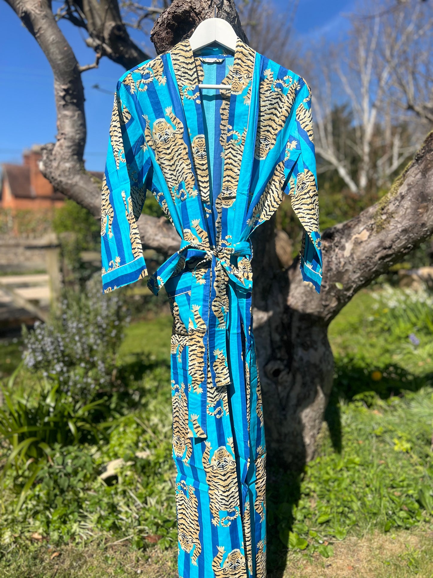 Blue Tiger Stripe Gown