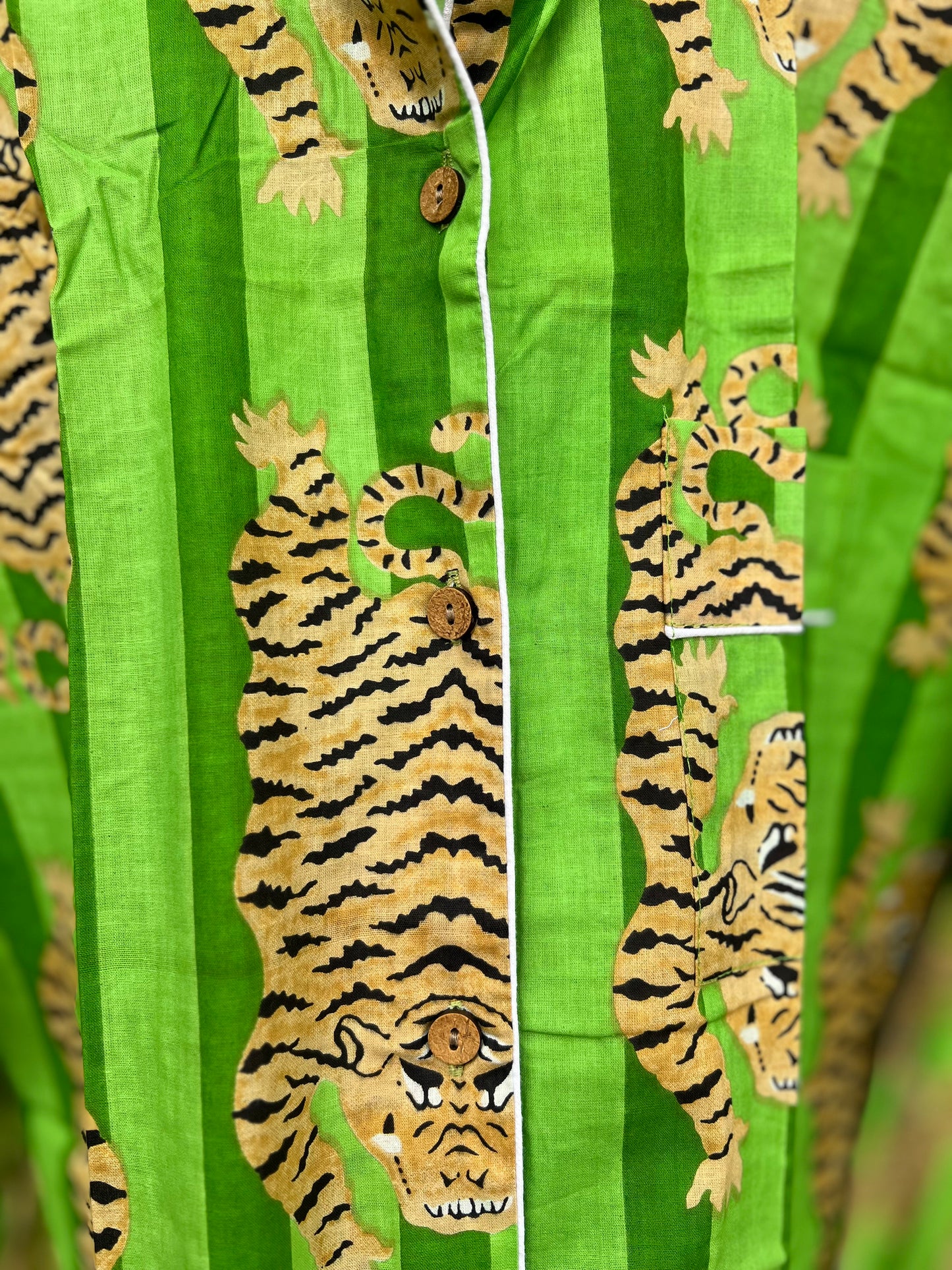Green Tiger Long Pyjamas