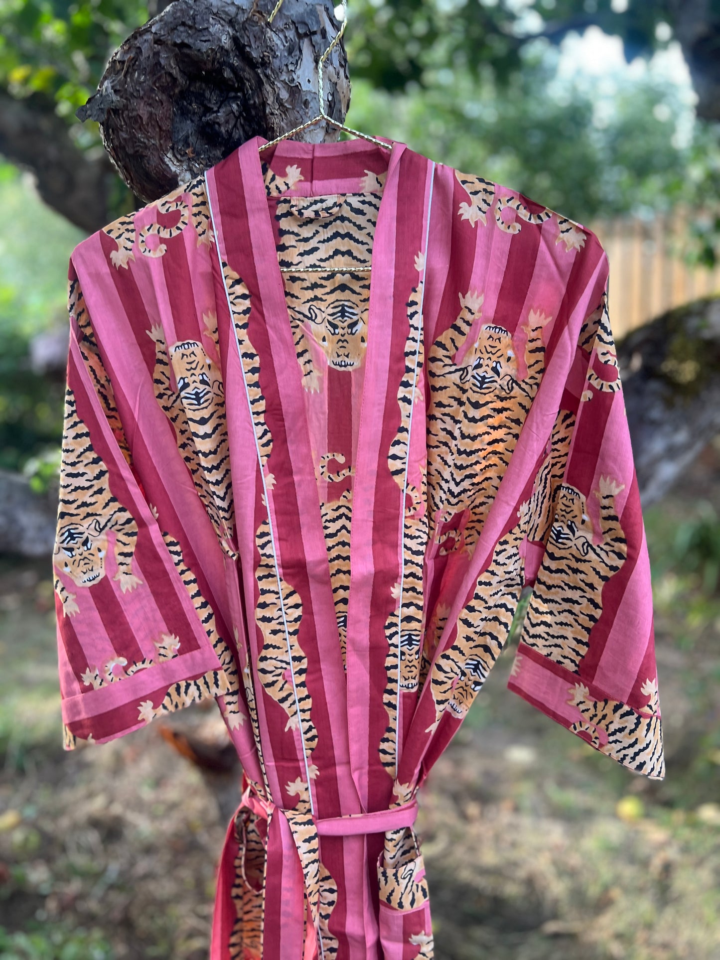 Red Tiger Cotton Gown