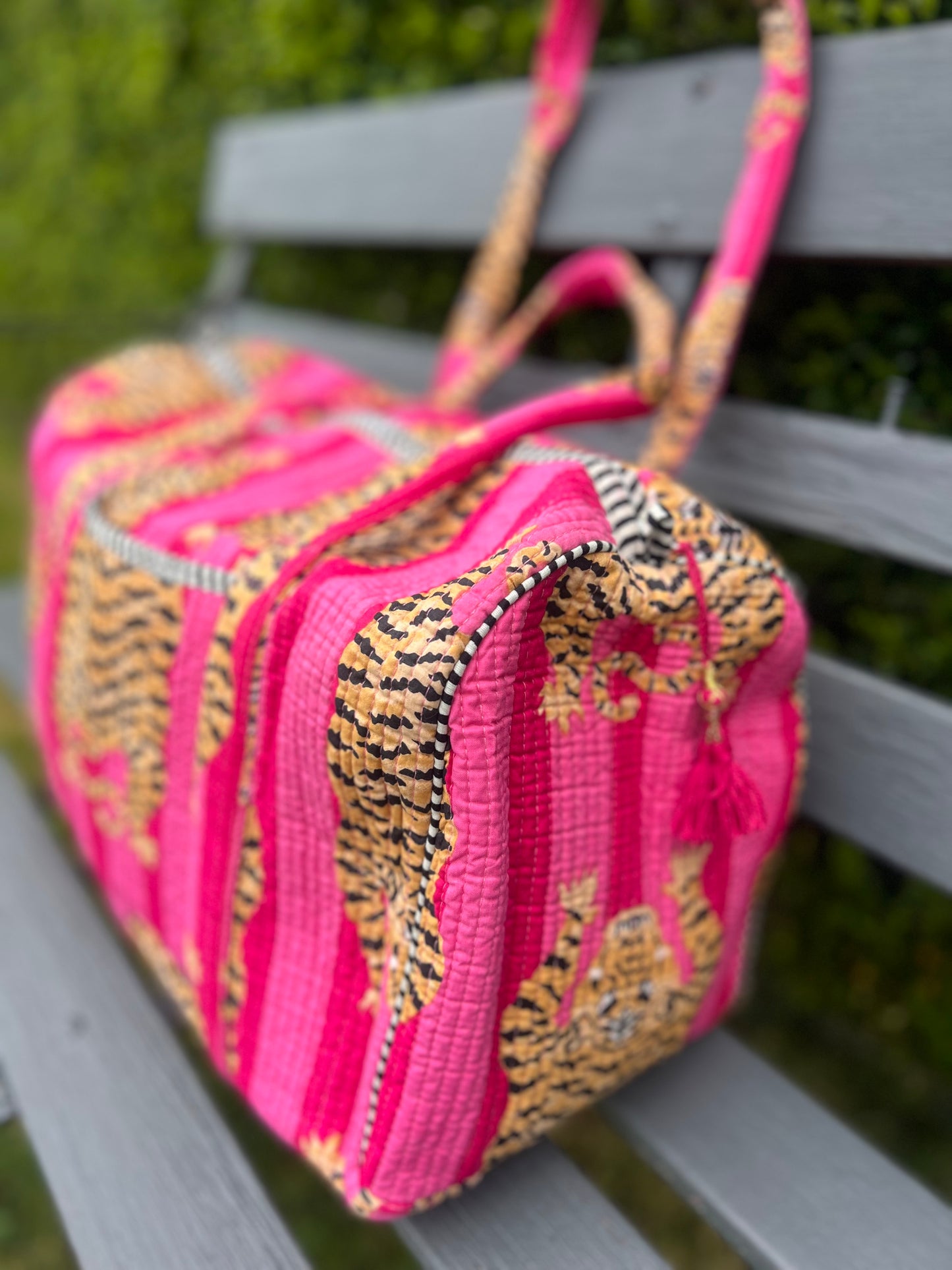 Pink Tiger Stripe Weekend Bag