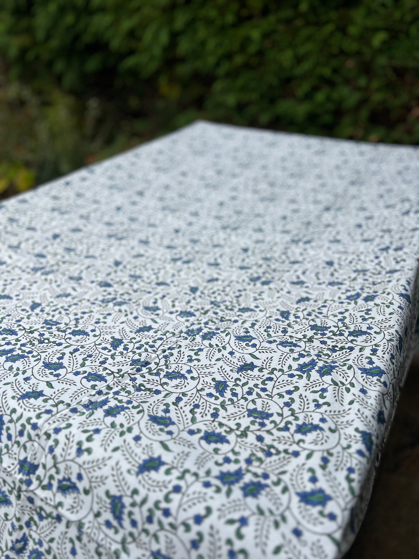 Navy Paisley Table Cloth