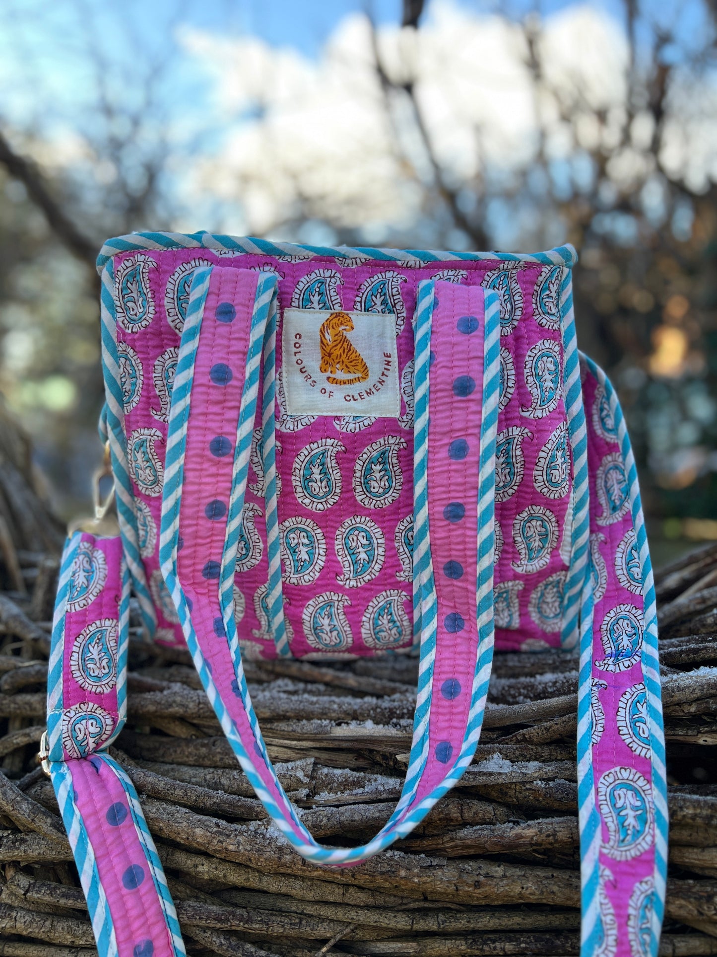 Bubblegum Pink Paisley Super Mini Tote