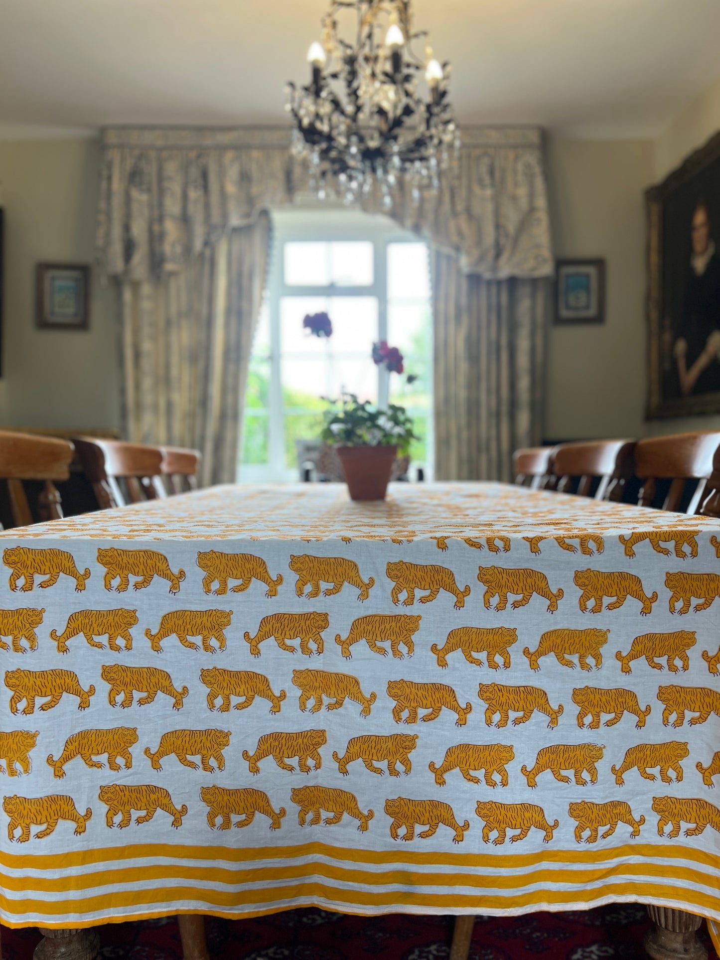 Turmeric Tiger Table Cloths