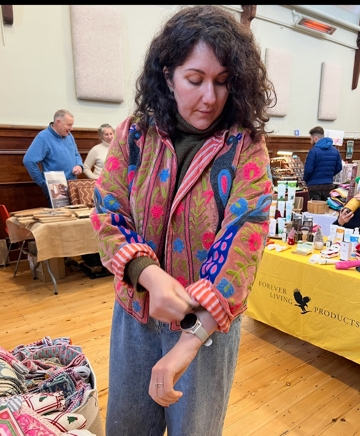 Suzani Velvet Jacket - Peacock