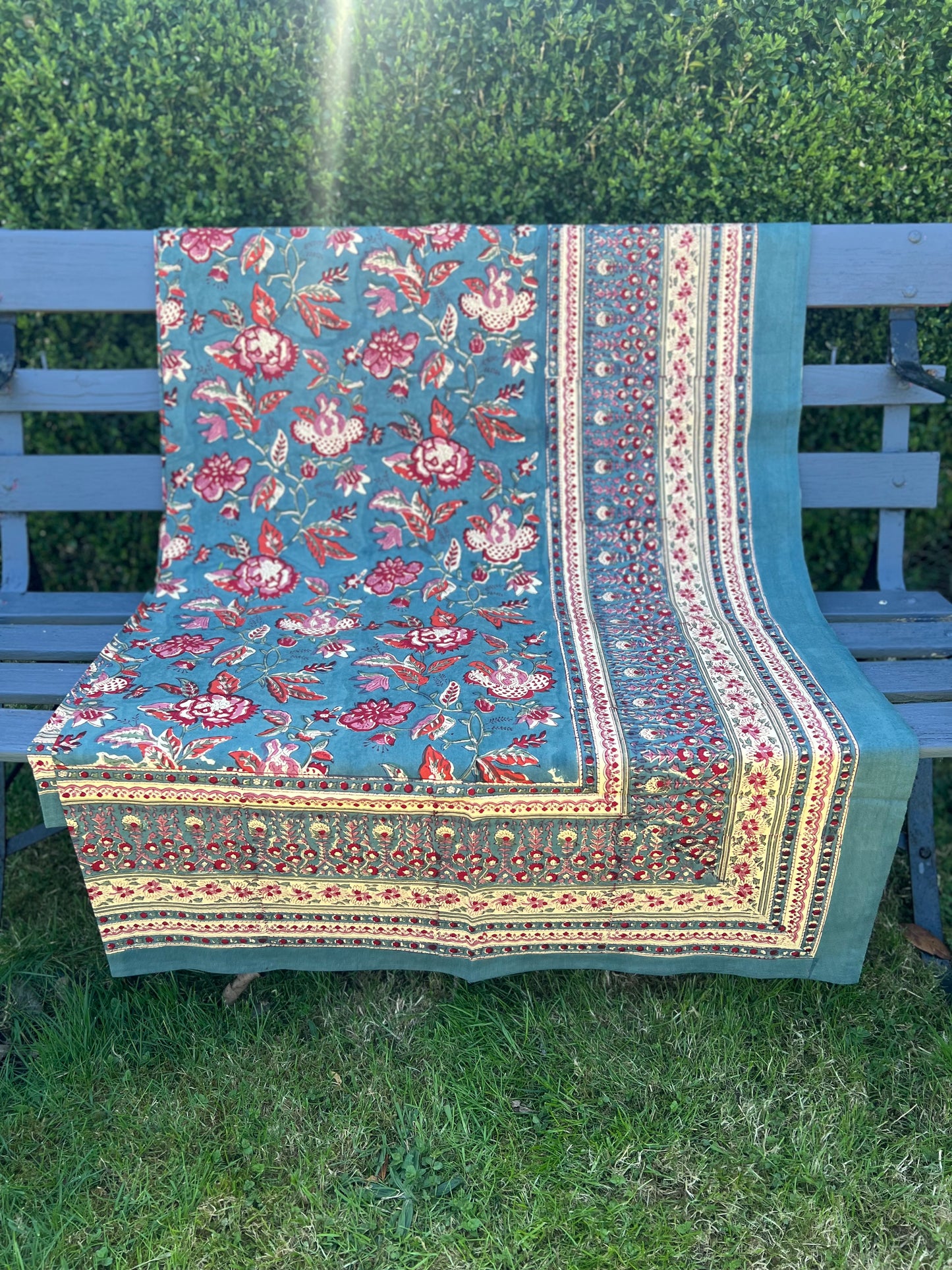 "Lahore" Block-Print Cotton Table Cloth