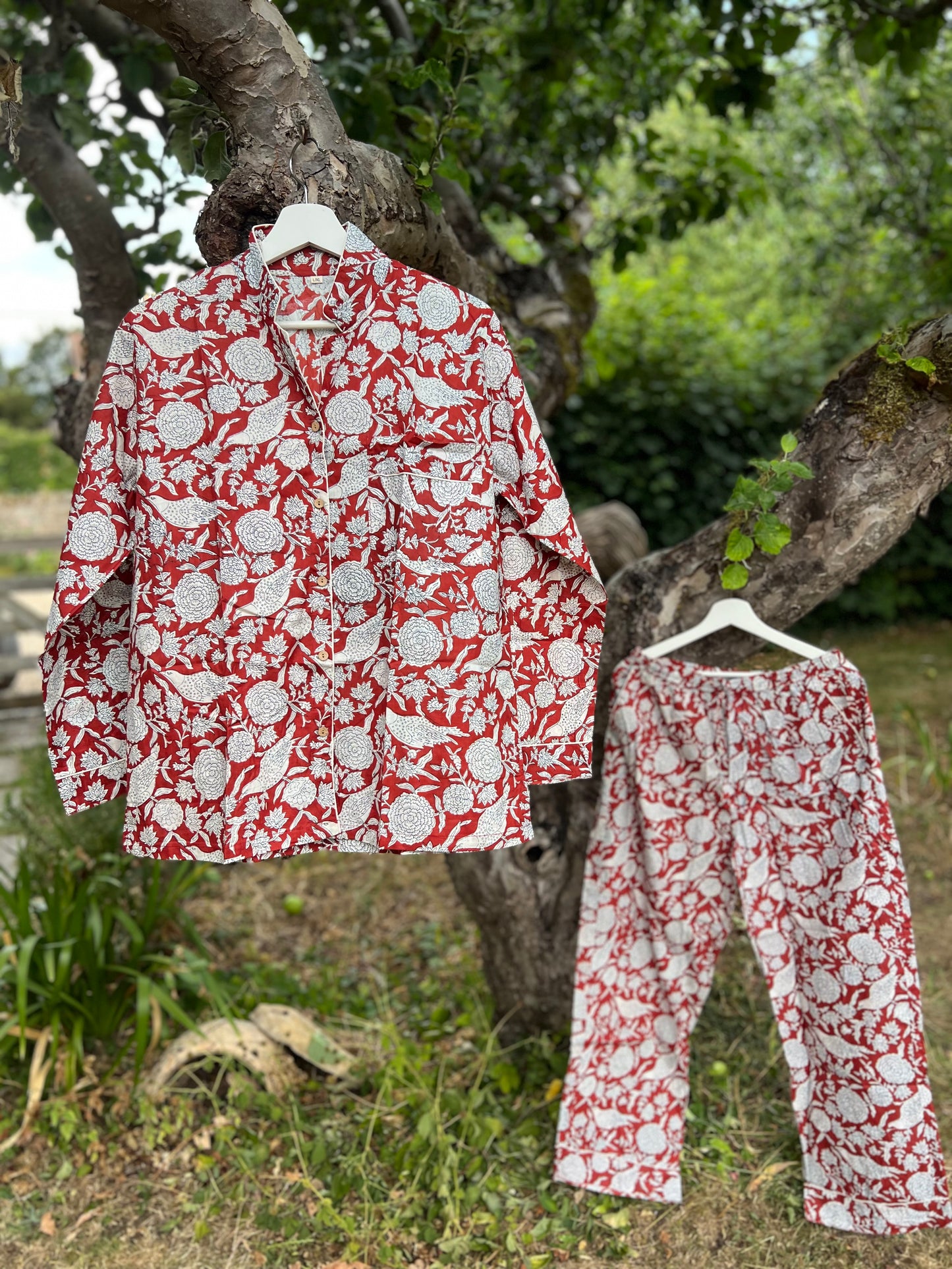 Red Birds Long Pyjamas