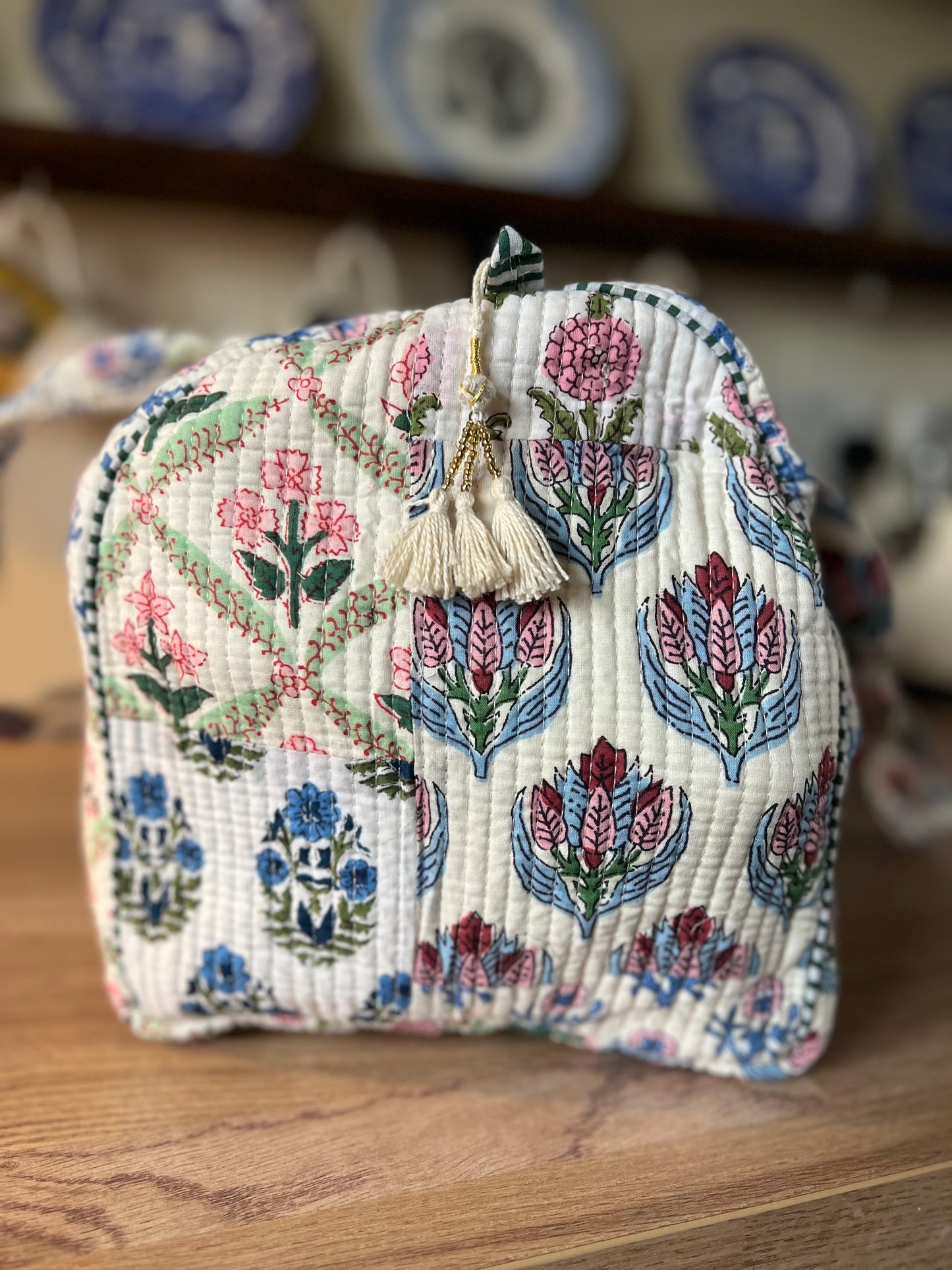 Patchwork Blockprint Weekend Bag