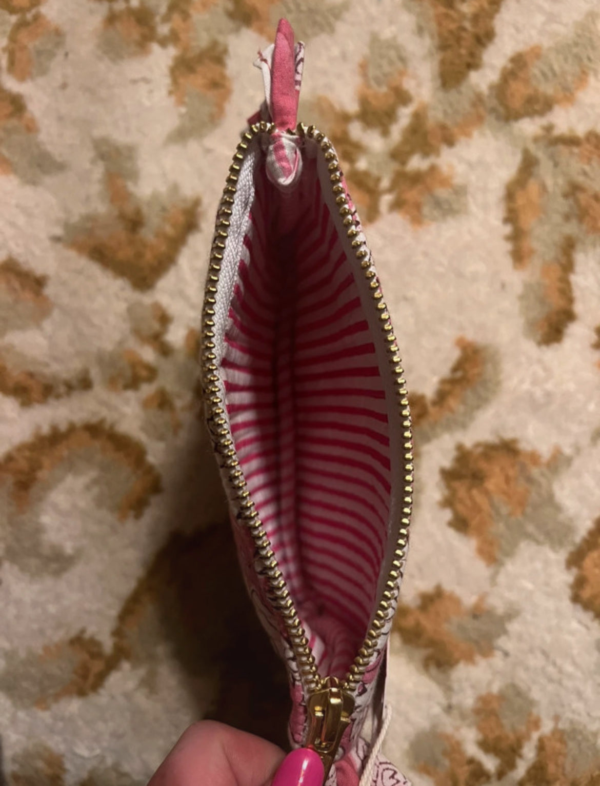 Pink Flower Pouch