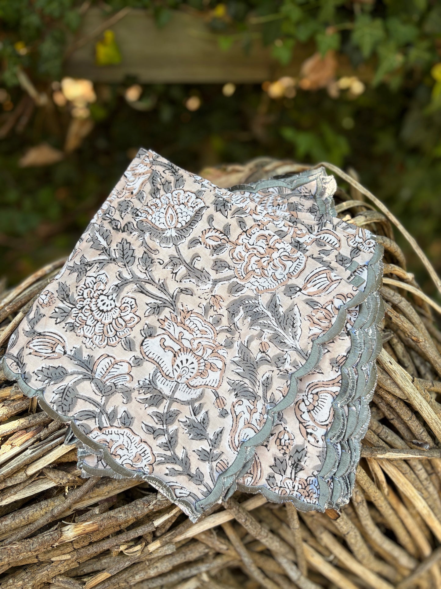 Blockprint Summer Cotton Napkins x 6