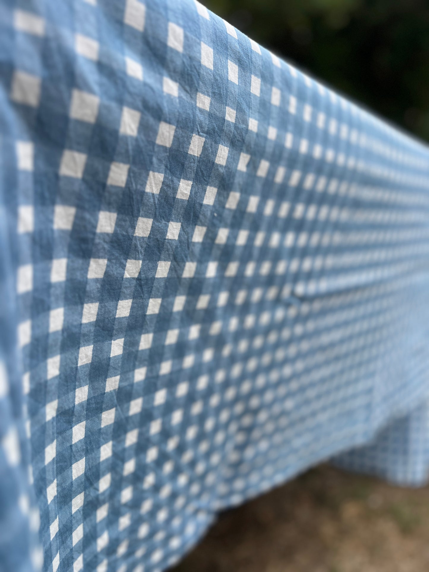 Navy Gingham Table Cloth