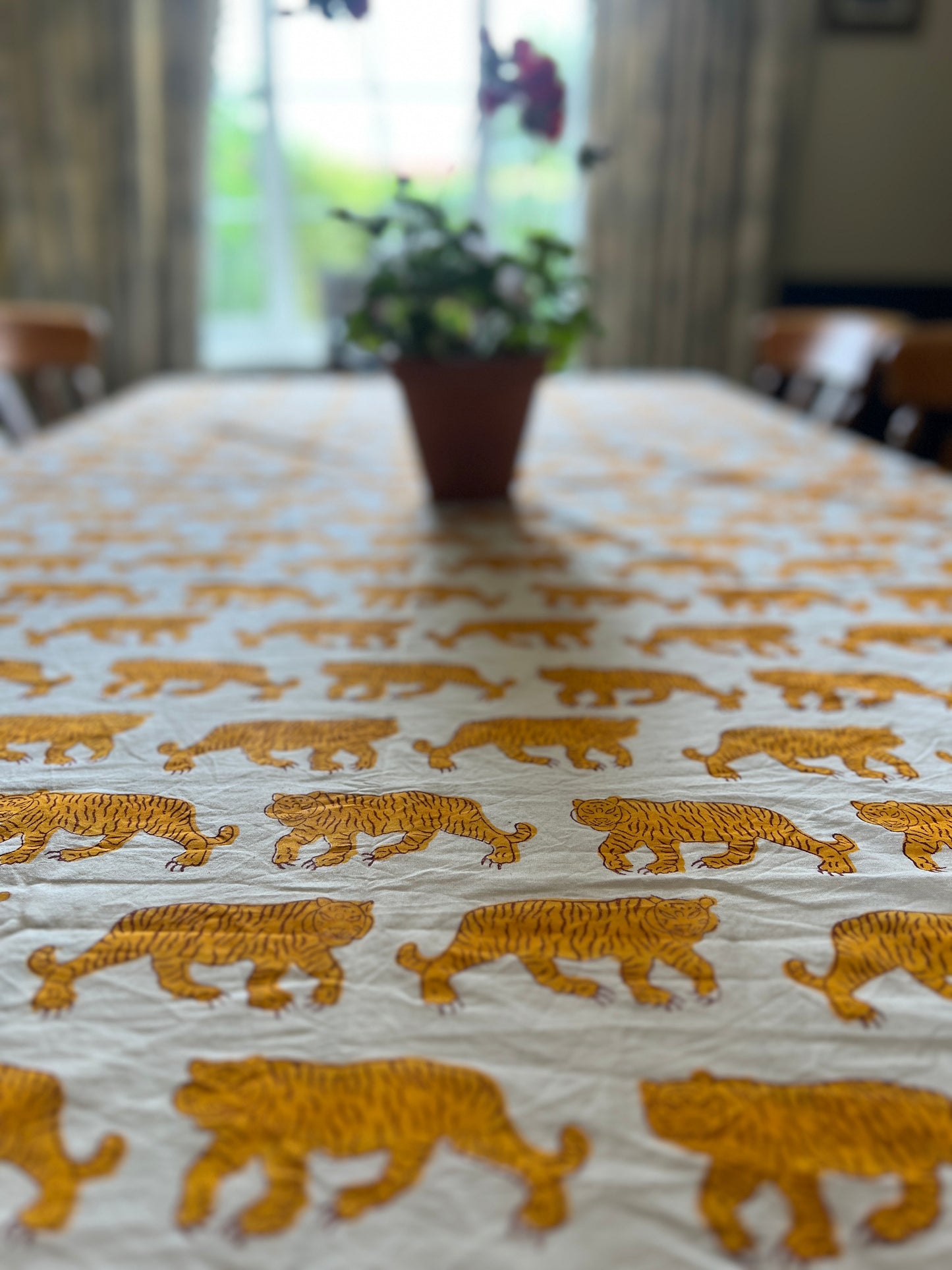 Turmeric Tiger Table Cloths