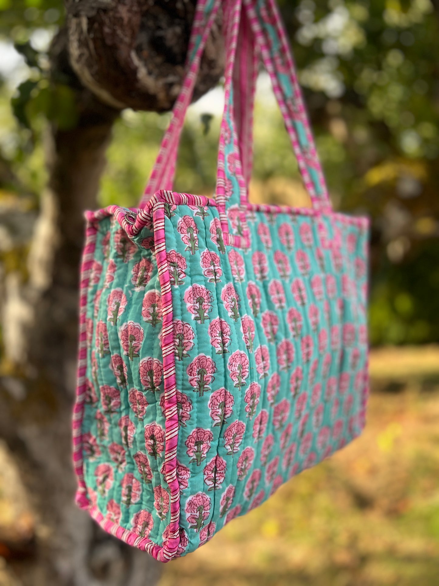 French Blue and Pink Mini Tote