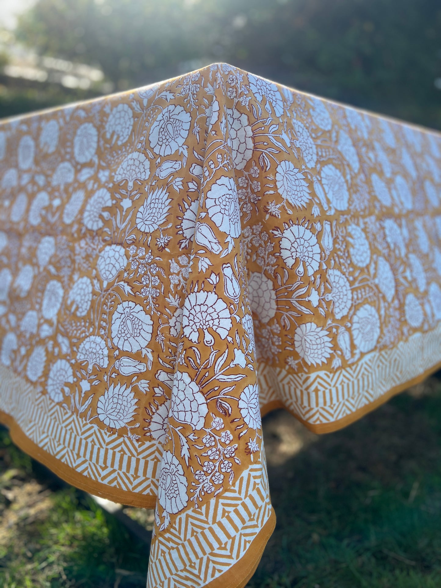 Turmeric Carnation Table Cloth