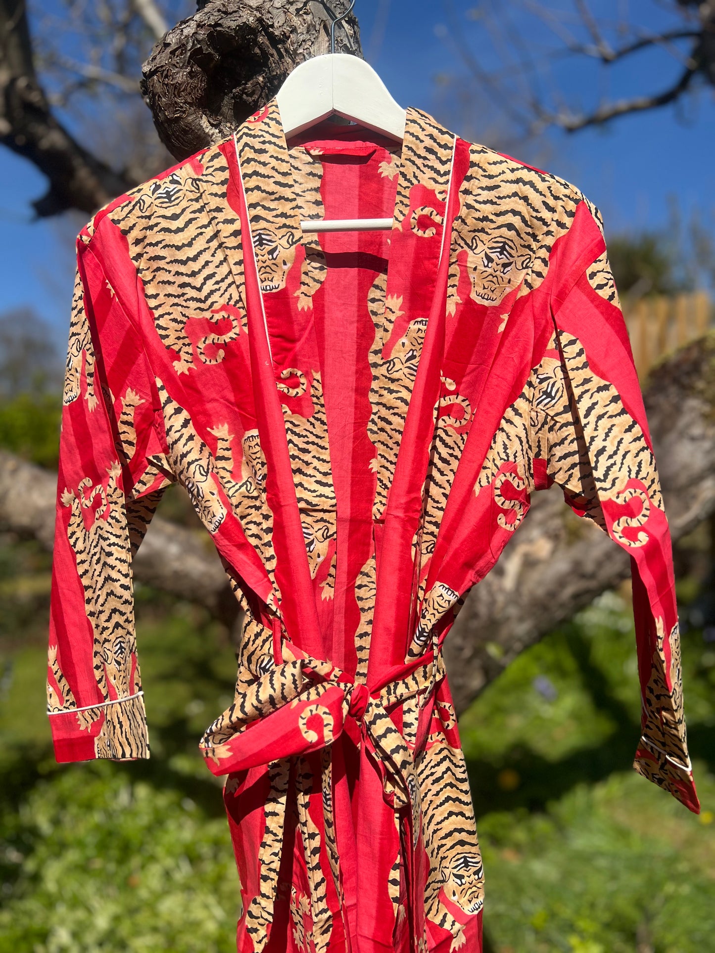 Red Tiger Stripe Gown
