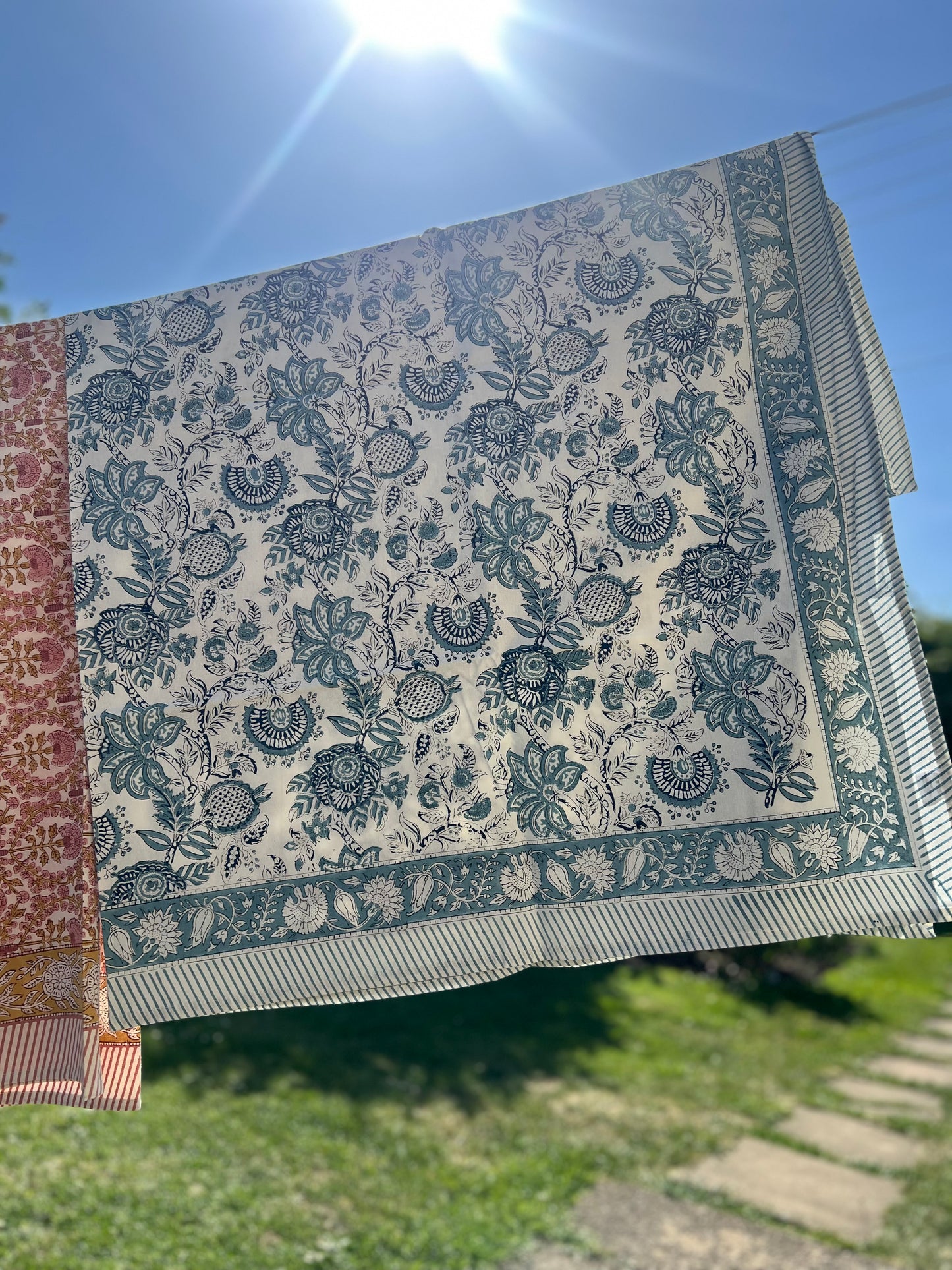 Blue Blossom Table Cloth