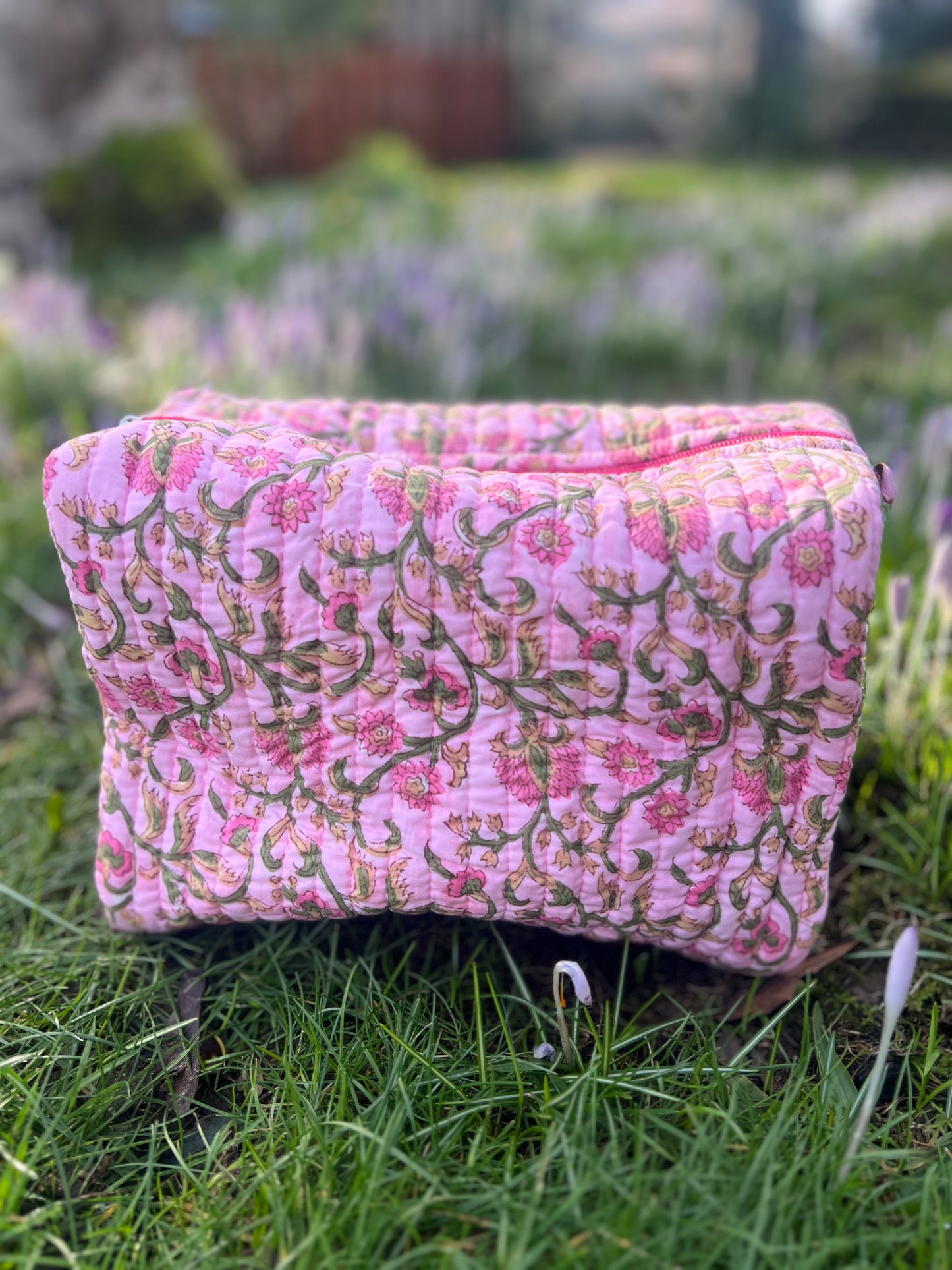 Popping Pink Floral Travel Wash-Bag