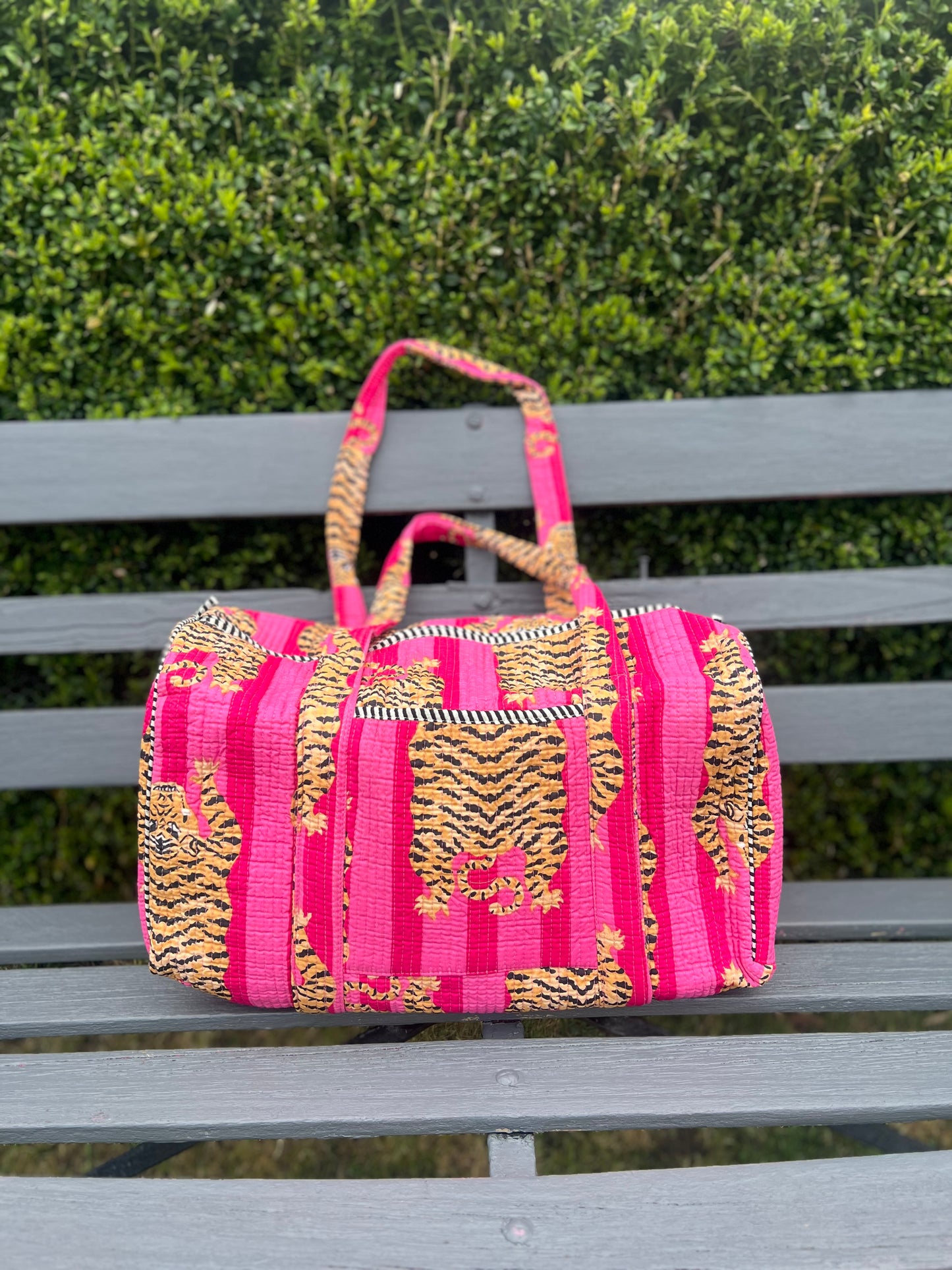 Pink Tiger Stripe Weekend Bag