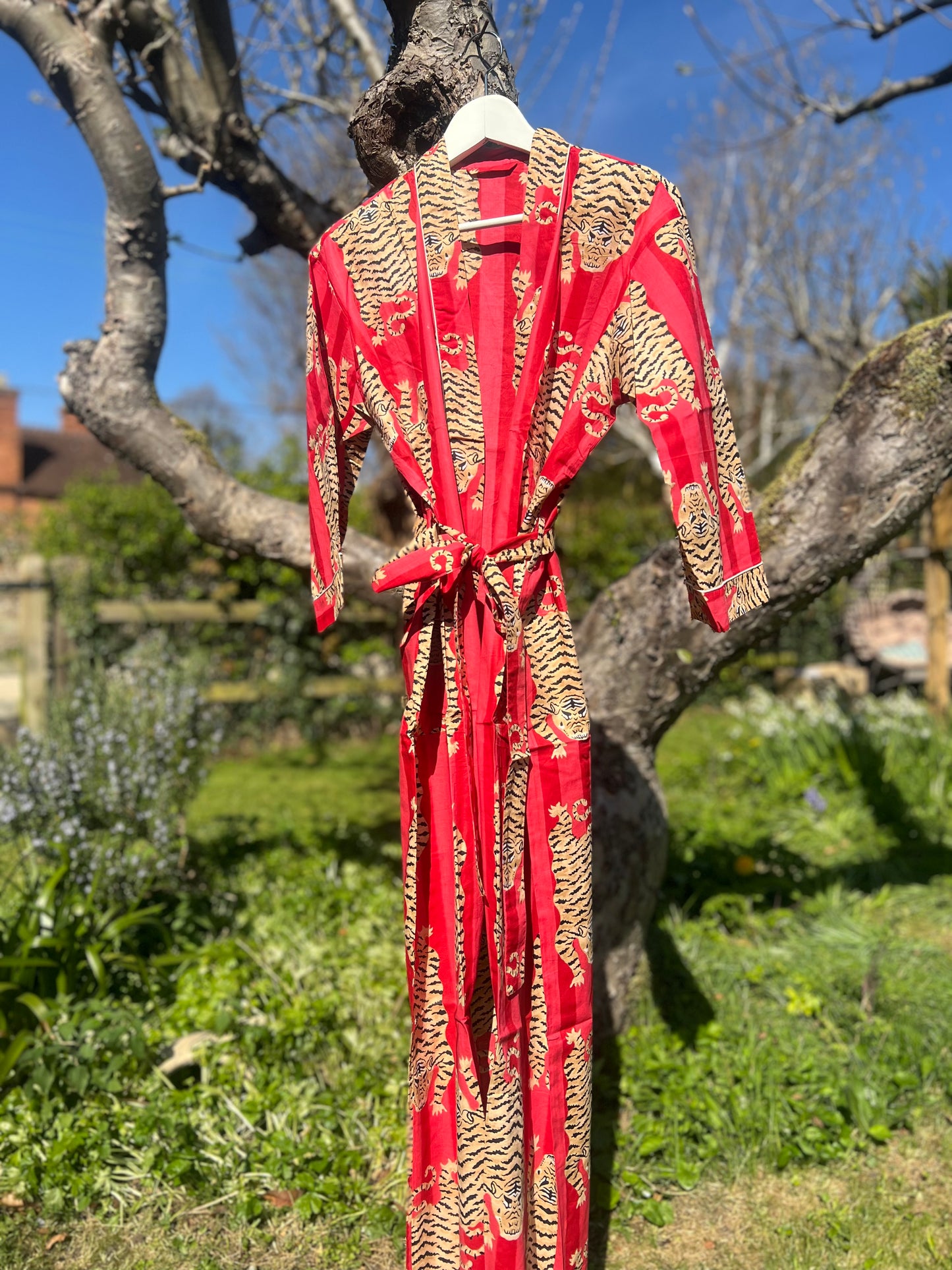 Red Tiger Stripe Gown
