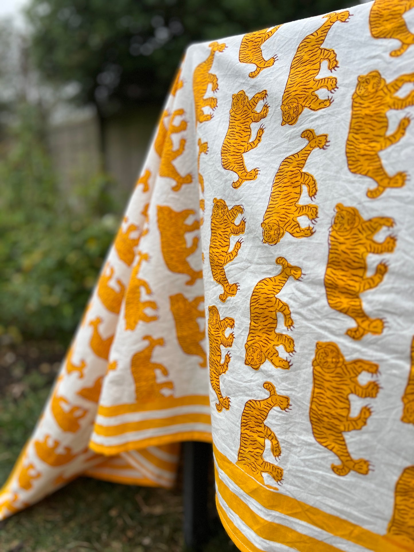 Turmeric Tiger Table Cloths