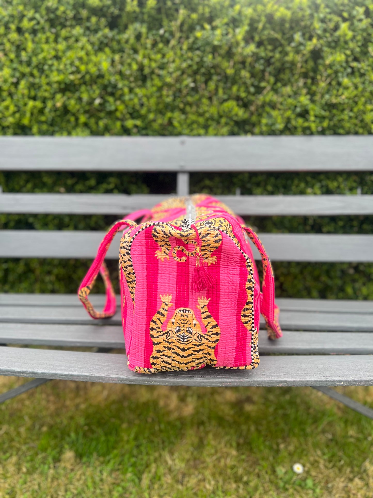 Pink Tiger Stripe Weekend Bag