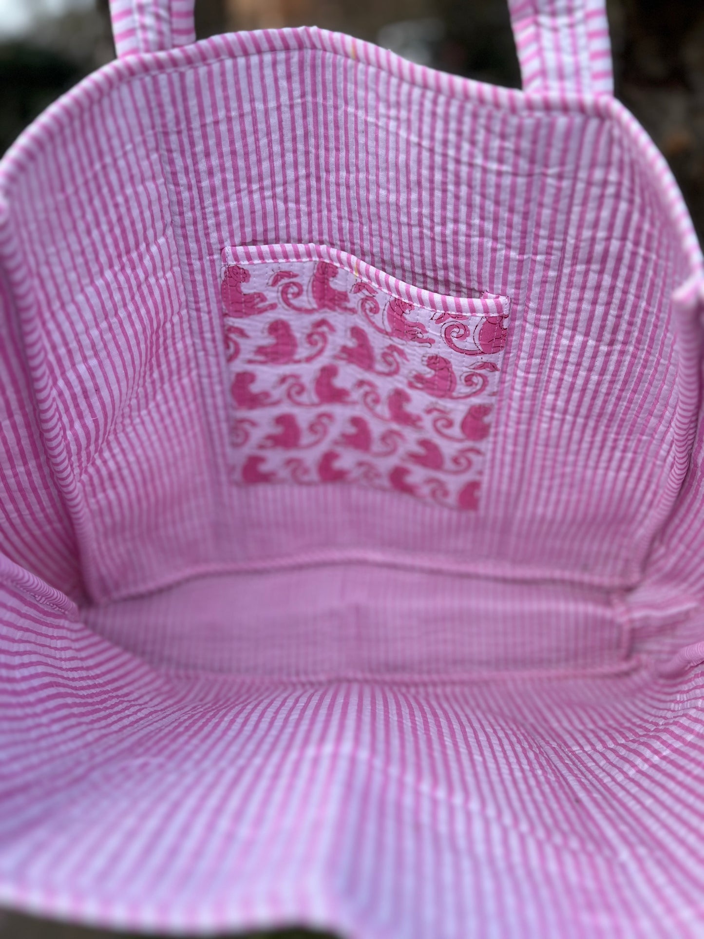 Pink Monkey Tote Bag