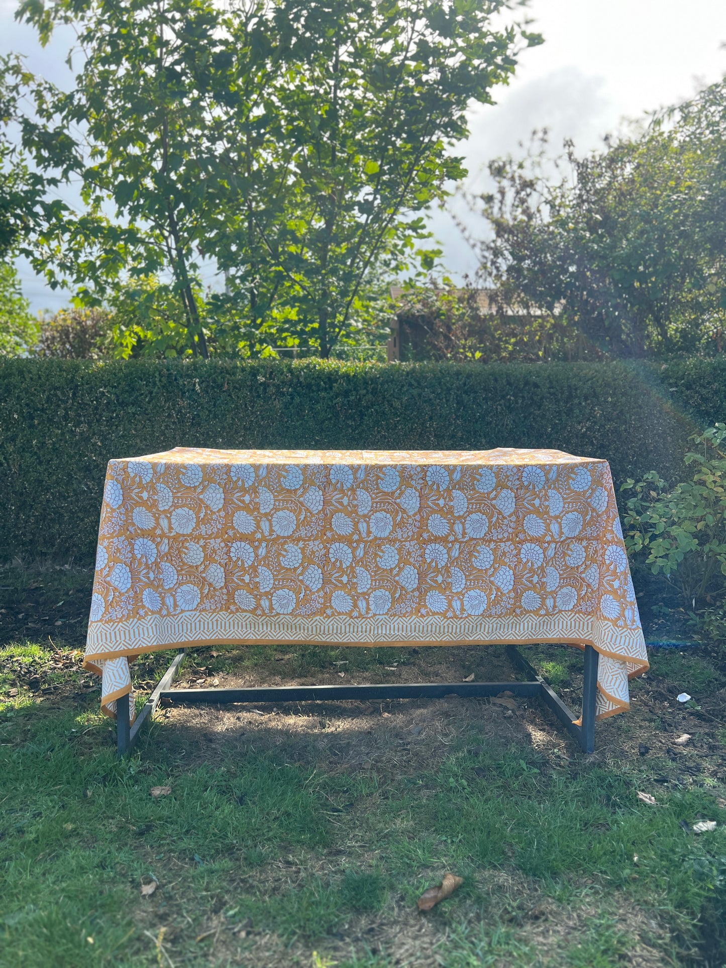 Turmeric Carnation Table Cloth