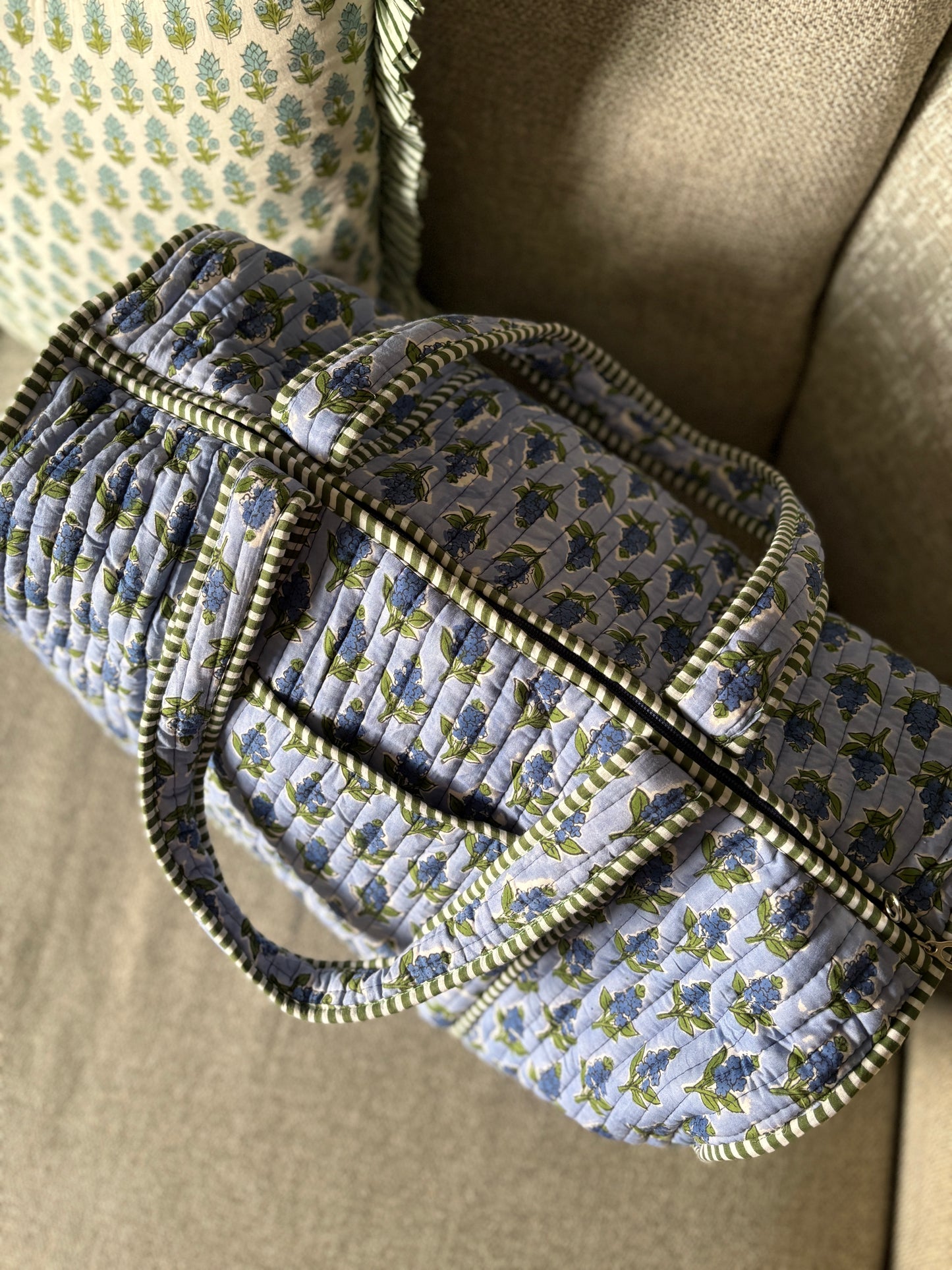 Bluebell Blockprint Weekend Bag