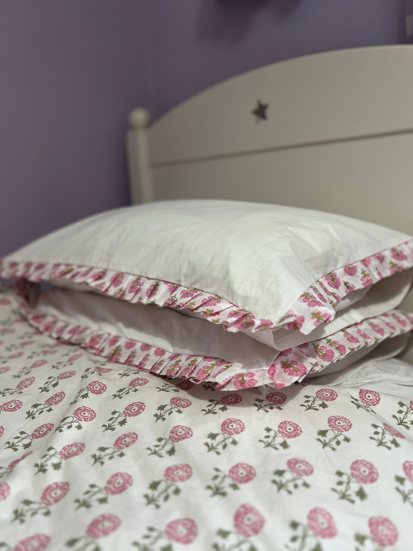 Cotton Pillow Case set - Pink Booti