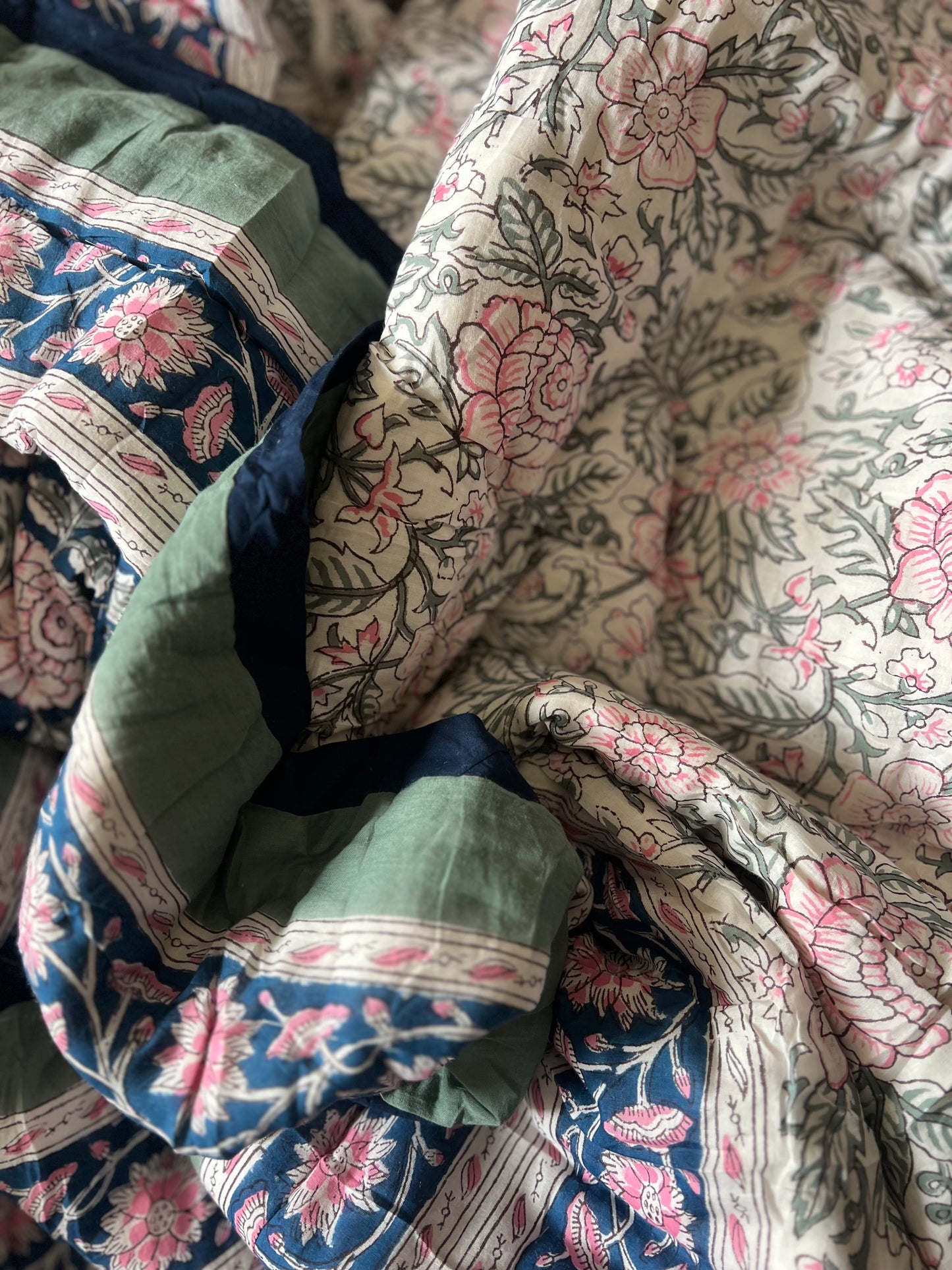 “Agra” Blockprint Reversible Quilt