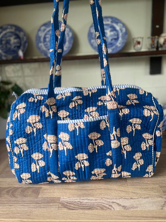 Navy Carnation Weekend Bag