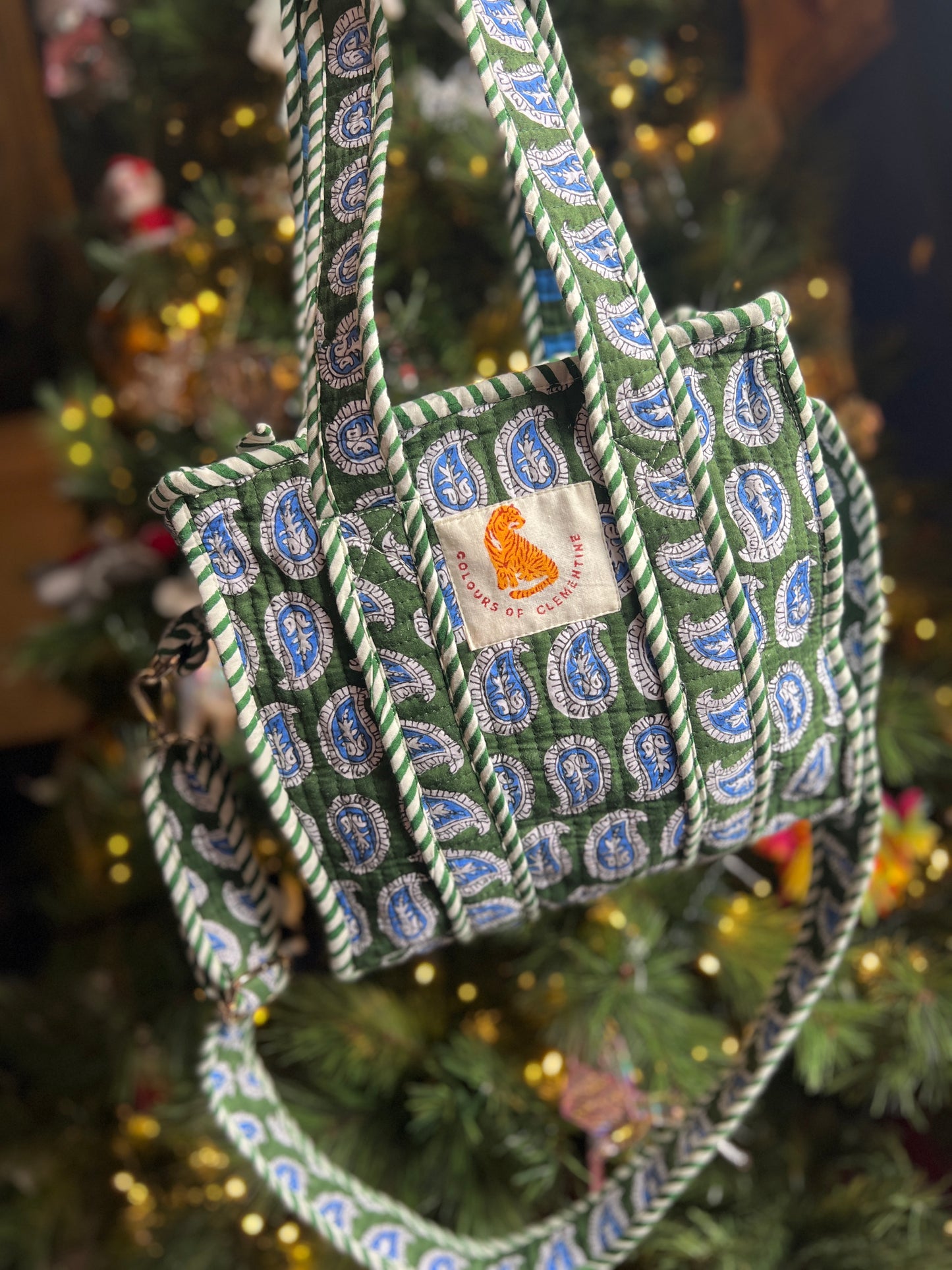 Sapphire Paisley Super Mini Tote