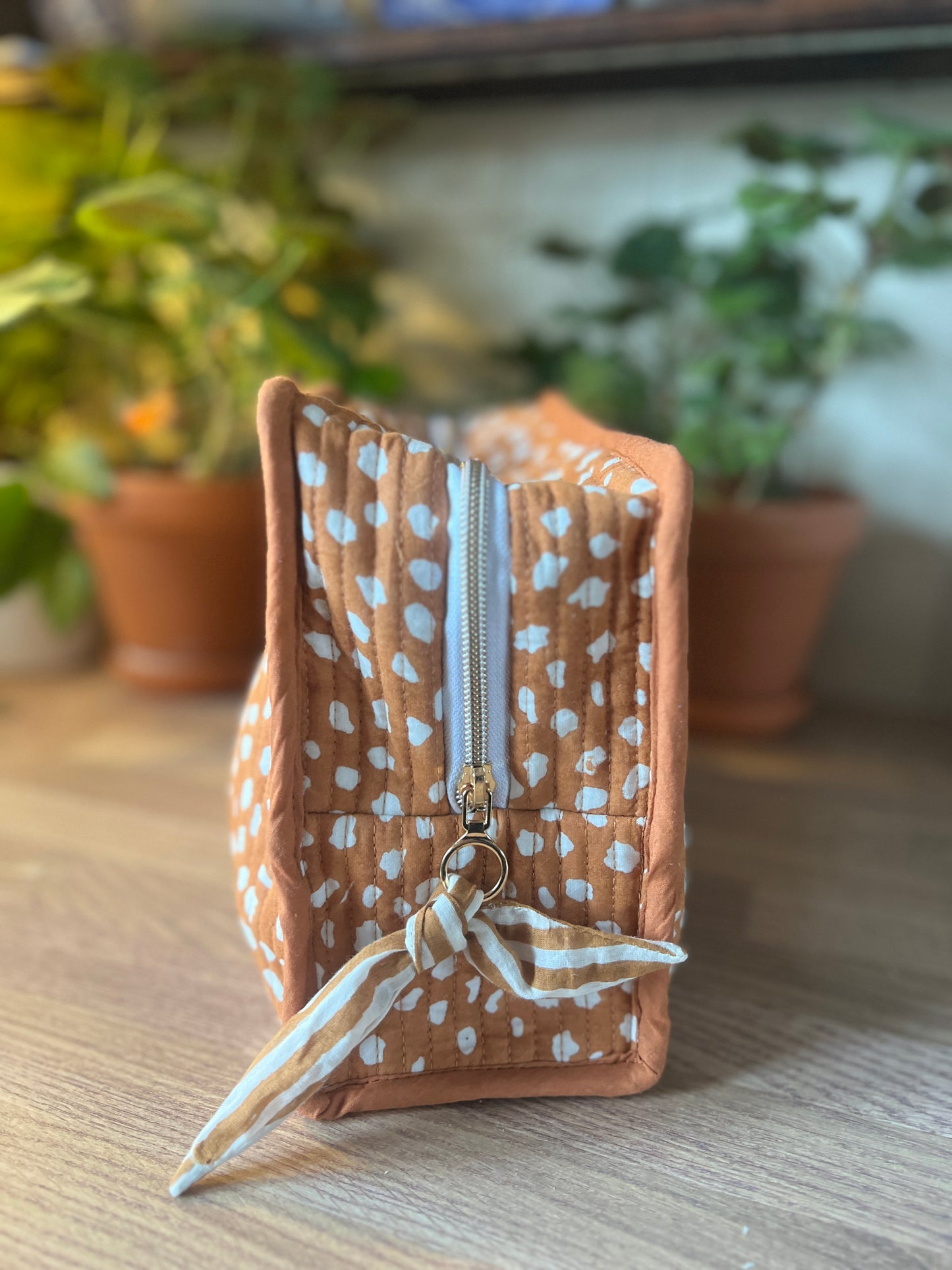 Brown Bambi Print Washbag