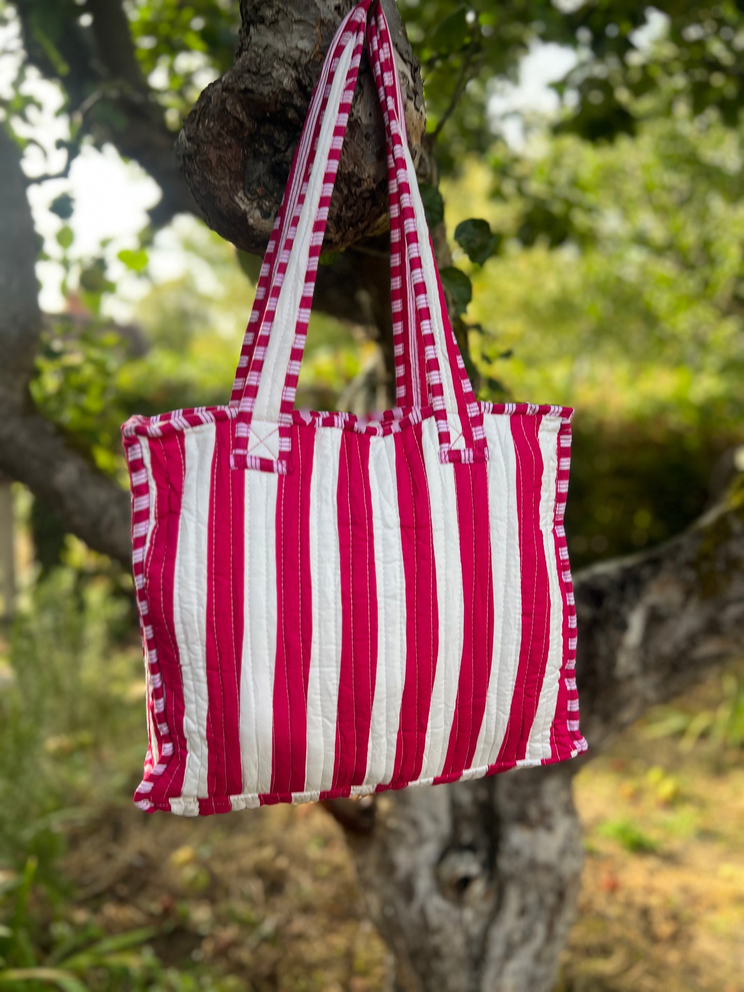 Candy Stripe Mini Tote