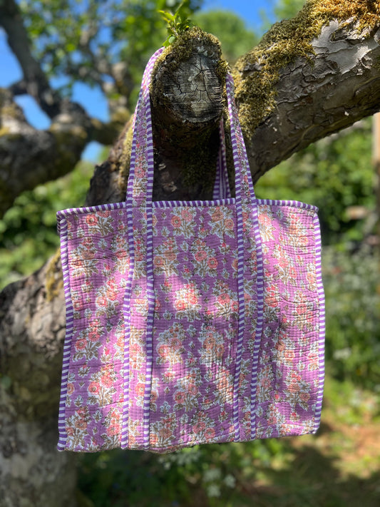 Purple Pomegranate Tote Bag