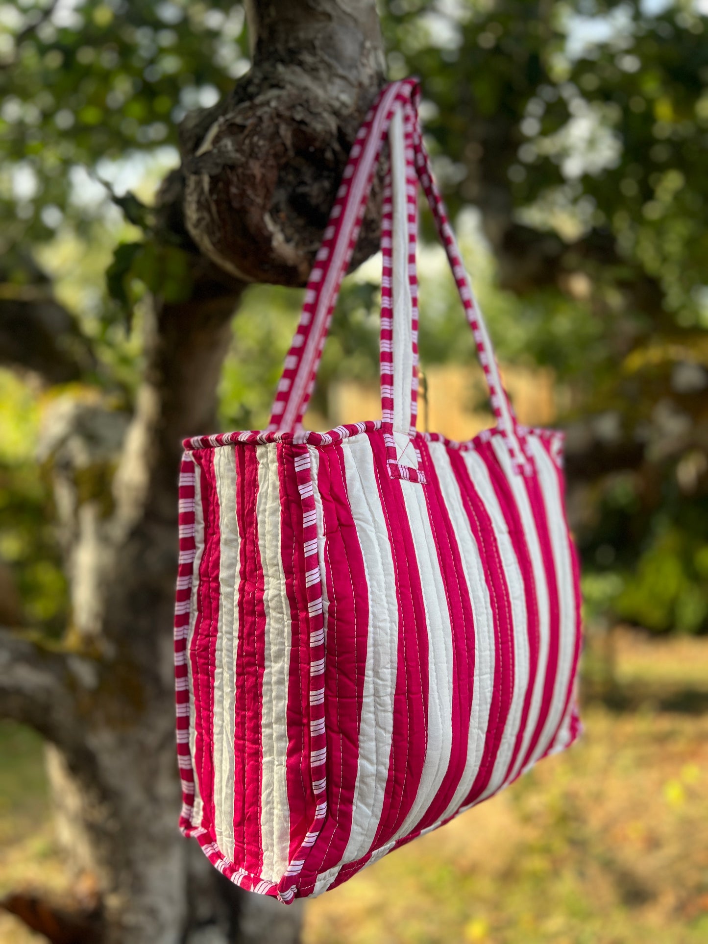 Candy Stripe Mini Tote