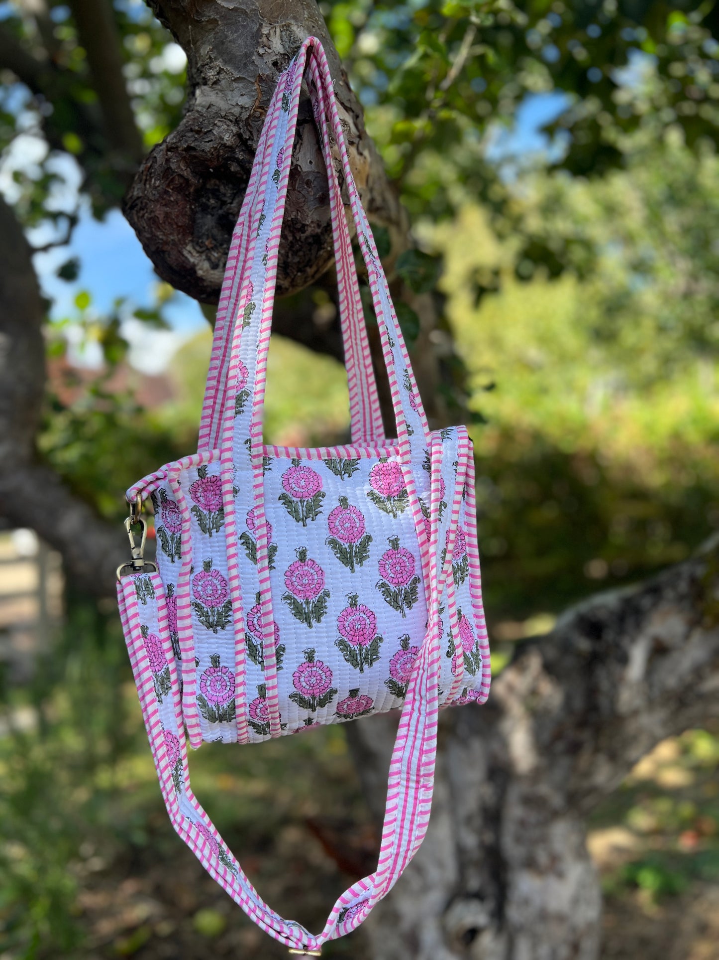 Pink Floral Super Mini Tote
