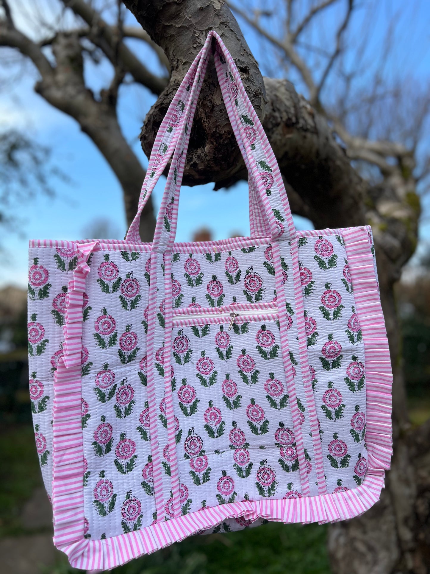 Summer Floral Tote Bag
