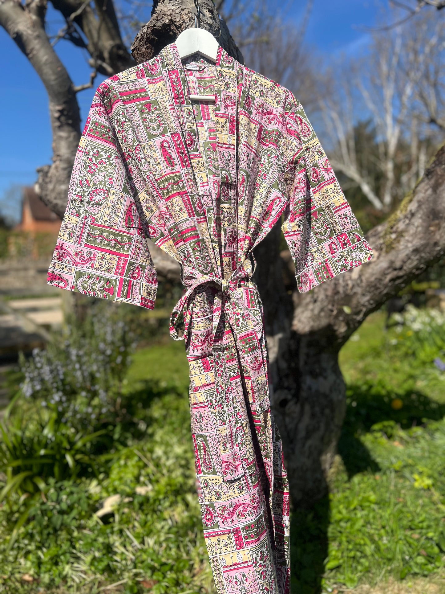Pink Paisley Dressing Gown
