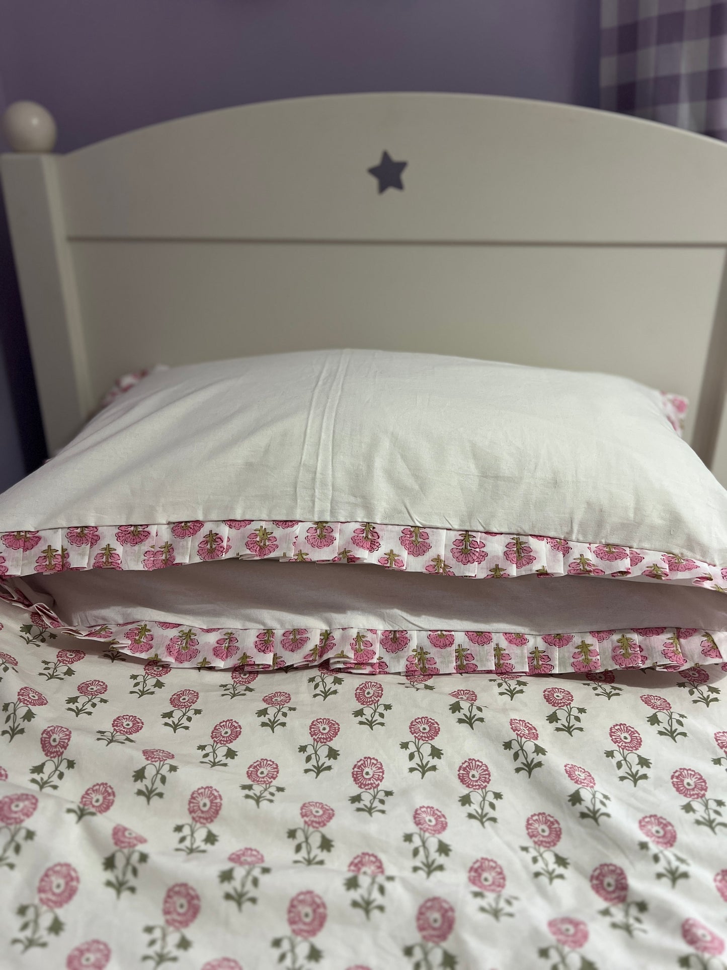 Cotton Pillow Case set - Pink Booti