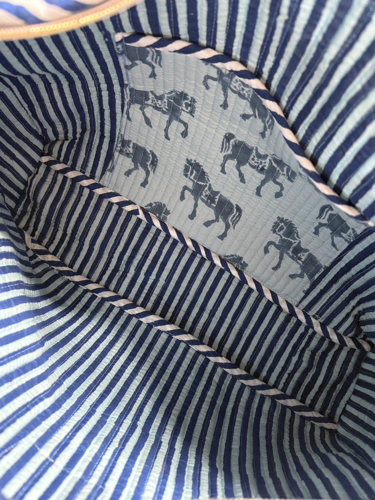 Atlas Blue Midi Tote Bag