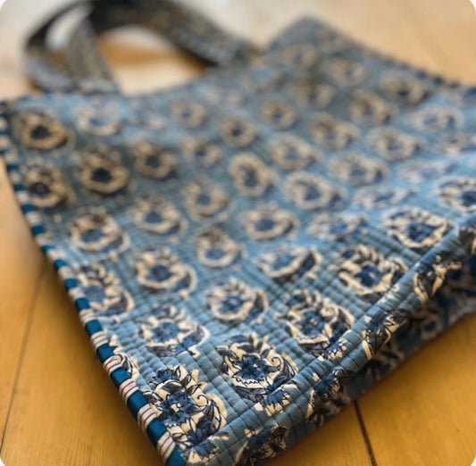 Mini Tote Bag - Blue