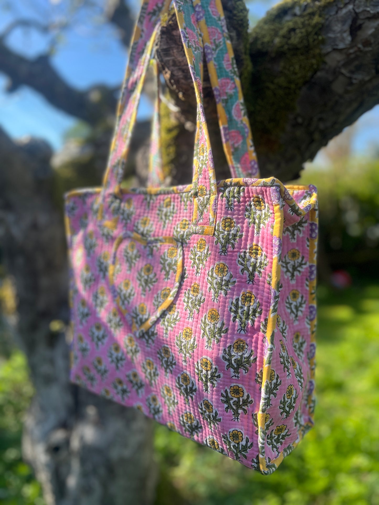 Custard and Cream Mini Tote Bag
