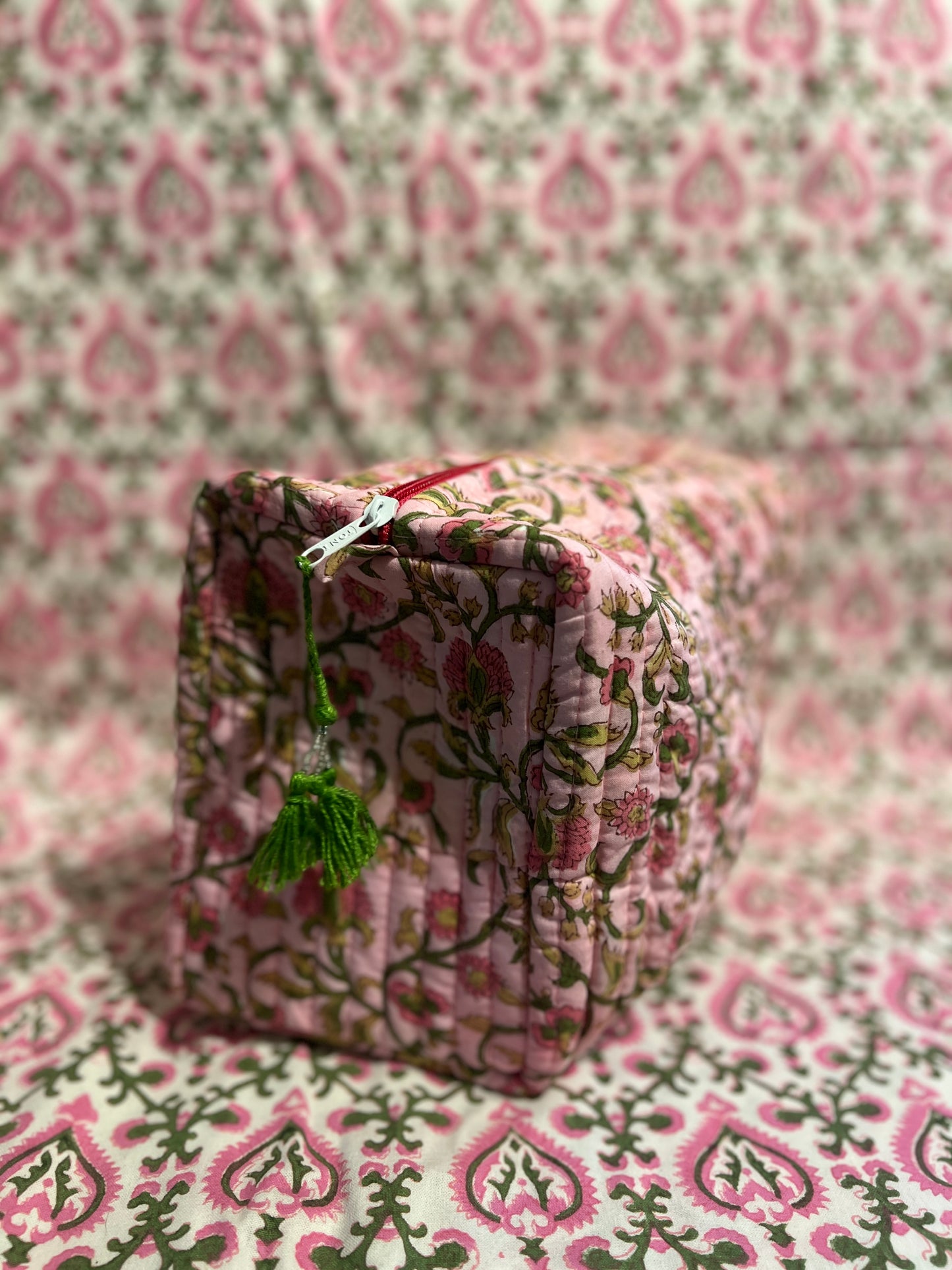 Popping Pink Floral Travel Wash-Bag