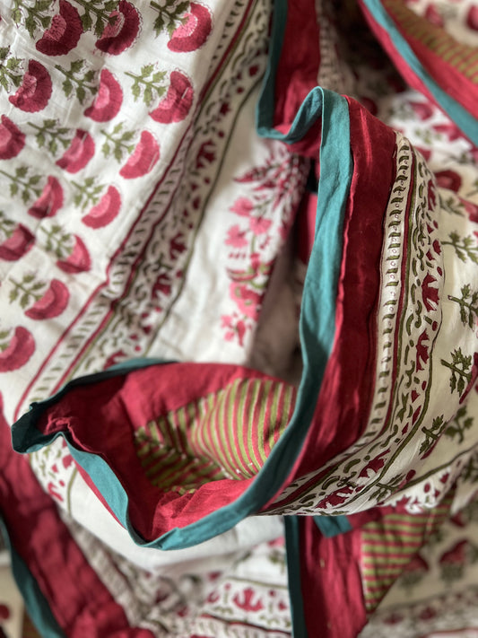 Kerala Carnation Reversible Quilt