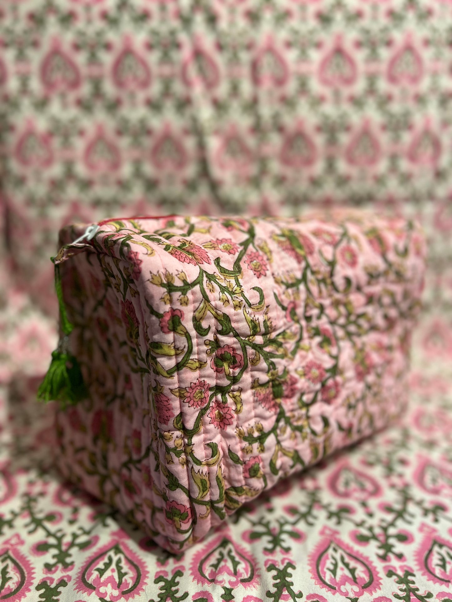 Popping Pink Floral Travel Wash-Bag