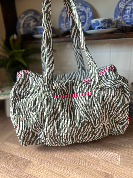 Green Zebra Weekend Bag